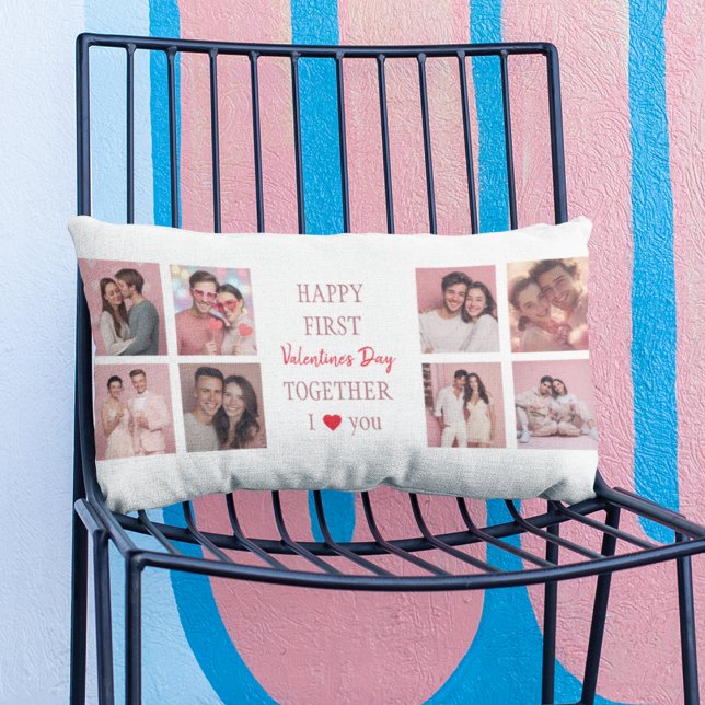Happy First Valentine's Day Together Custom Pillow Kussen (Creator heeft geüpload)