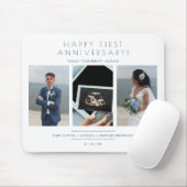 Happy First Wedding Anniversary 3 Photos Collage Muismat (Met muis)