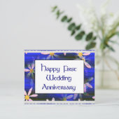 Happy First Wedding Jubileum Briefkaart (Staand voorkant)