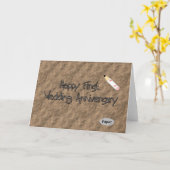 Happy First Wedding Jubileum Kaart (Gele Bloem)
