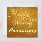 Happy First Wedding Jubileum voor mijn man Kaart (Voorkant)