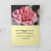 Happy First Wedding Jubileum voor mijn vrouw Kaart (Binnen)