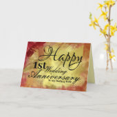 Happy First Wedding Jubileum voor mijn vrouw Kaart (Gele Bloem)