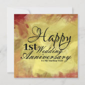 Happy First Wedding Jubileum voor mijn vrouw Kaart (Voorkant)