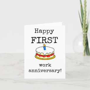 Happy First Work Jubileum Kaart