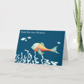 Happy Fish Cute Personalized Birthday Kaart (Voorkant)