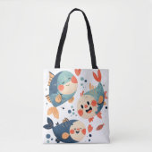 Happy Fish Friends Tote Bag (Voorkant)