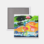 Happy fish magneet (Voorkant / Achterkant)