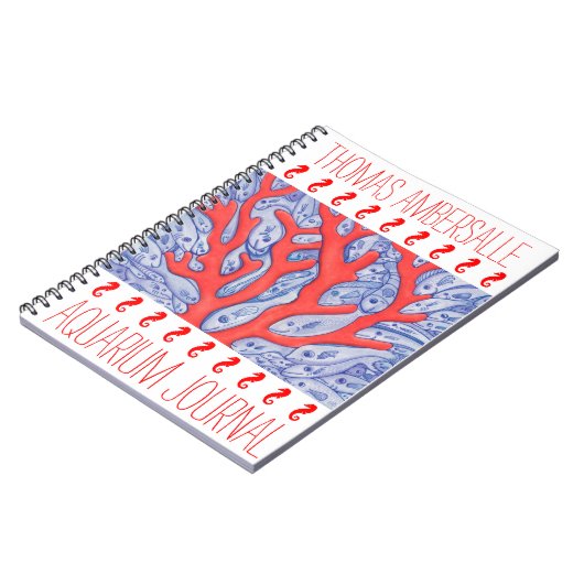 Happy Fish Personalized Aquarium Journal Notitieboek (Linkerzijde)