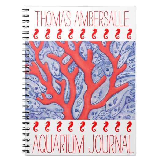 Happy Fish Personalized Aquarium Journal Notitieboek (Voorkant)