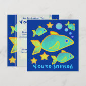 Happy Fish-uitvindingen Kaart (Voorkant / Achterkant)