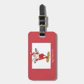 Happy Fitness oefent Kerstmis uit met de Kerstman Bagagelabel (Voorkant verticaal)