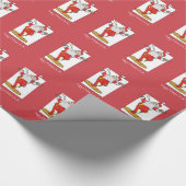 Happy Fitness oefent Kerstmis uit met de Kerstman Cadeaupapier (Hoek)