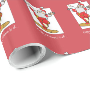 Happy Fitness oefent Kerstmis uit met de Kerstman Cadeaupapier