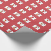 Happy Fitness oefent Kerstmis uit met de Kerstman Cadeaupapier (Hoek)