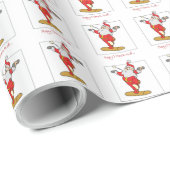 Happy Fitness oefent Kerstmis uit met de Kerstman Cadeaupapier (Rol Hoek)