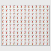 Happy Fitness oefent Kerstmis uit met de Kerstman Cadeaupapier (Vlak)