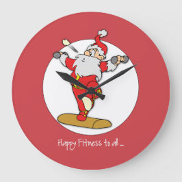 Happy Fitness oefent Kerstmis uit met de Kerstman Grote Klok