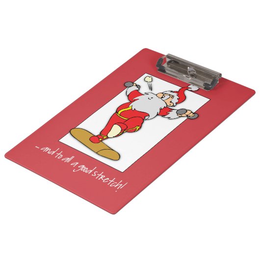 Happy Fitness oefent Kerstmis uit met de Kerstman Klembord (Gekanteld)