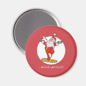 Happy Fitness oefent Kerstmis uit met de Kerstman Magneet (Voorkant / Achterkant)