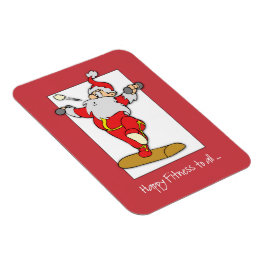 Happy Fitness oefent Kerstmis uit met de Kerstman Magneet