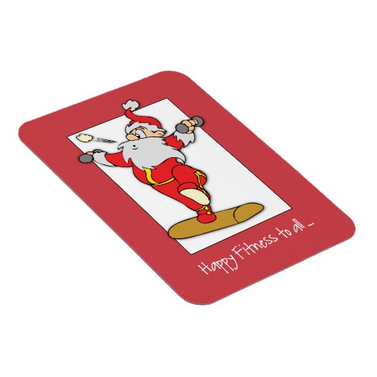 Happy Fitness oefent Kerstmis uit met de Kerstman Magneet (Rechterzijde)