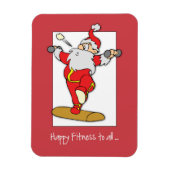 Happy Fitness oefent Kerstmis uit met de Kerstman Magneet (Verticaal)
