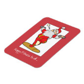 Happy Fitness oefent Kerstmis uit met de Kerstman Magneet (Linkerzijde)