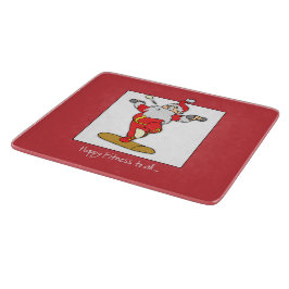 Happy Fitness oefent Kerstmis uit met de Kerstman Snijplank