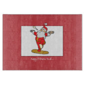 Happy Fitness oefent Kerstmis uit met de Kerstman Snijplank (Voorkant)