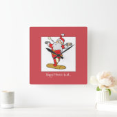 Happy Fitness oefent Kerstmis uit met de Kerstman Vierkante Klok (Huis)