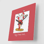 Happy Fitness oefent Kerstmis uit met de Kerstman Vierkante Klok (Hoek)