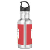 Happy Fitness oefent Kerstmis uit met de Kerstman Waterfles (Achterkant)