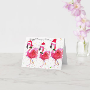 Happy Flamazing Kerstmis Flamingo Wenskaart Kaart
