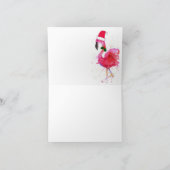 Happy Flamazing Kerstmis Flamingo Wenskaart Kaart (Binnen)
