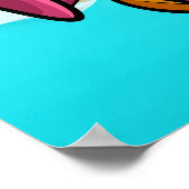 Happy Flamingo Fotogebombardeerd Poster (Hoek)