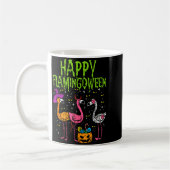 Happy Flamingoween Y Flamingos Funny Halloween Cos Koffiemok (Links)