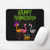 Happy Flamingoween Y Flamingos Funny Halloween Cos Muismat (Met muis)