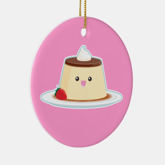 Happy Flan Keramisch Ornament (Rechts)