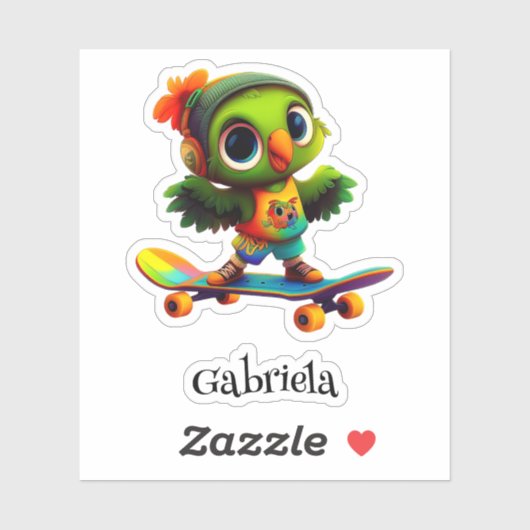 Happy Flappy Gepersonaliseerde Vinyl Sticker (Vel)