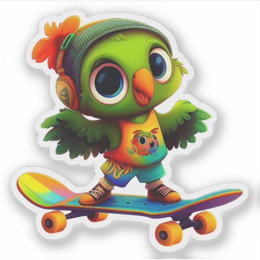 Happy Flappy Vinyl Sticker (Voorkant)