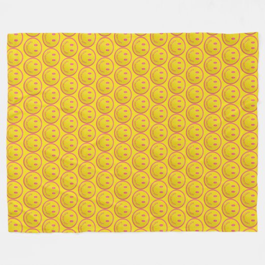 Happy Fleece Blanket (Voorkant (Horizontaal))