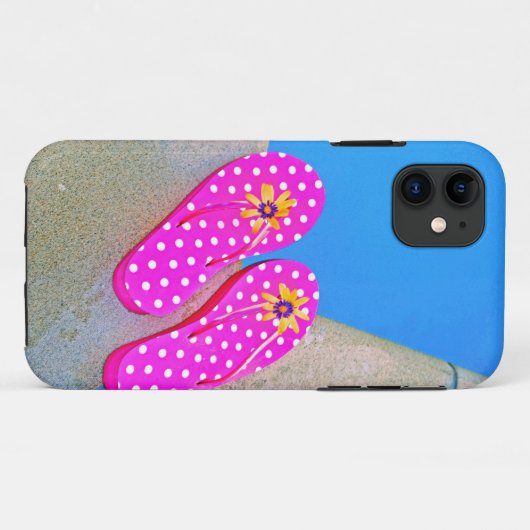 Happy Flip-Flops Case-Mate iPhone Case (Achterkant (horizontaal))