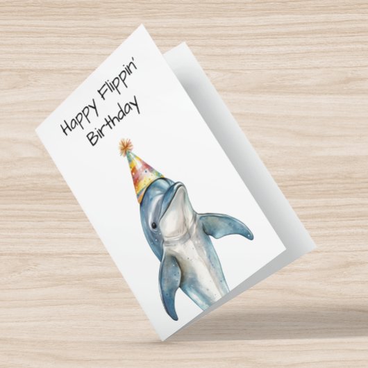 Happy Flippin' Birthday Dolphin Kaart