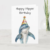Happy Flippin' Birthday Dolphin Kaart (Voorkant)