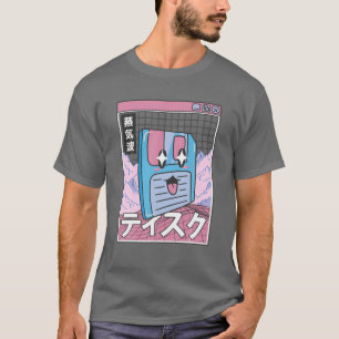 Happy Floppy Disk Digital Japan Style Otaku Anime T-shirt