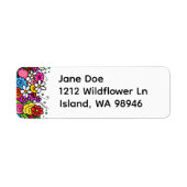 Happy Floral Address labels (Voorkant)