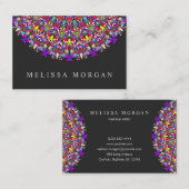 Happy Floral Mandala Visitekaartje (Voorkant / Achterkant)