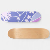 Happy Floral Neuro Art - Paarse Gradient Persoonlijk Skateboard (Horizontaal)