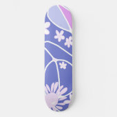 Happy Floral Neuro Art - Paarse Gradient Persoonlijk Skateboard (Voorkant)
